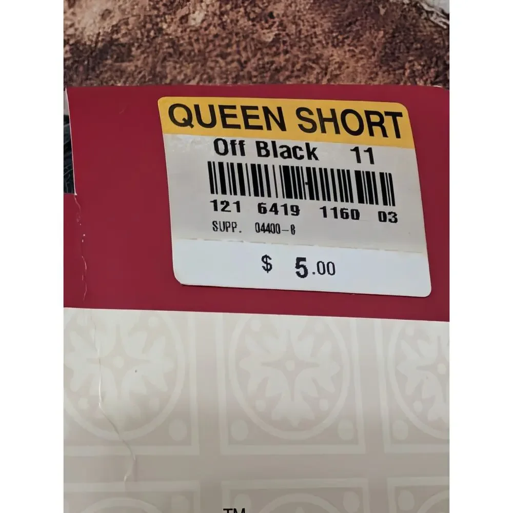 Vintage Worthington Sensible Sheers Super Shaper Pantihose Queen Short Off Black